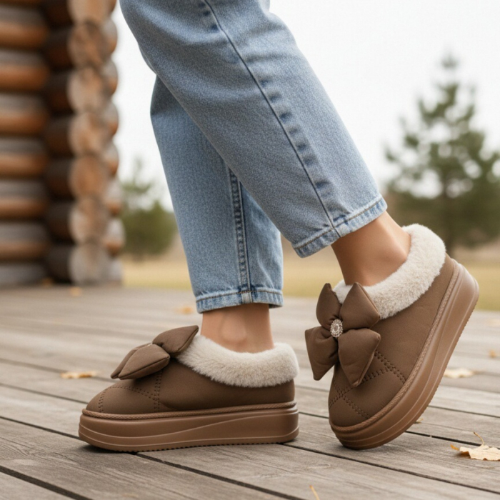 Papuci de casa imblaniti L737maro [4]