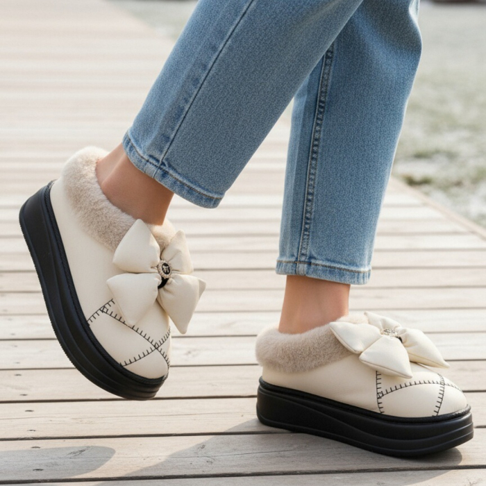 Papuci de casa imblaniti L737crem [5]