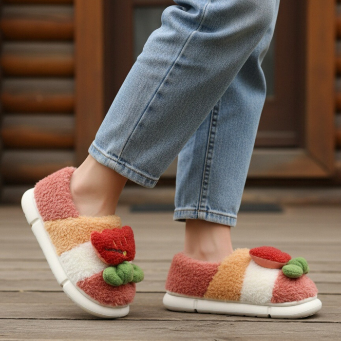 Papuci de casa pufosi 43079D-56rosu [1]