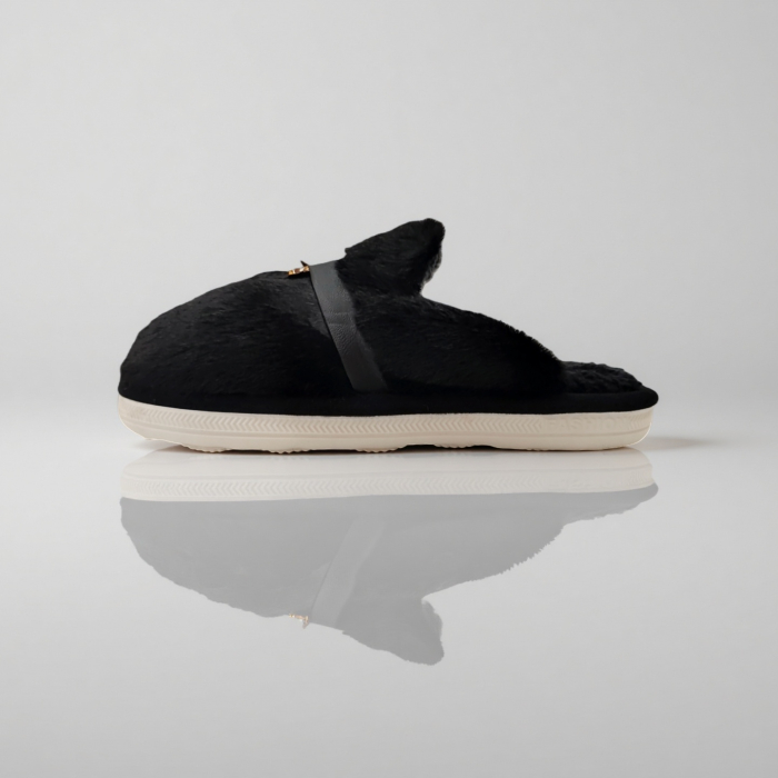 Papuci de casa pufosi A-648negru [3]