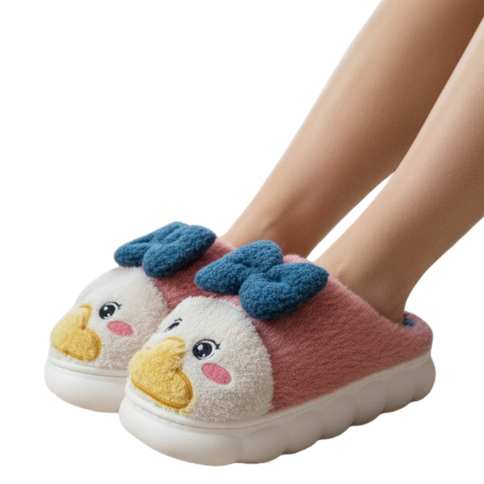 Papuci de casa pufosi F-23roz [2]