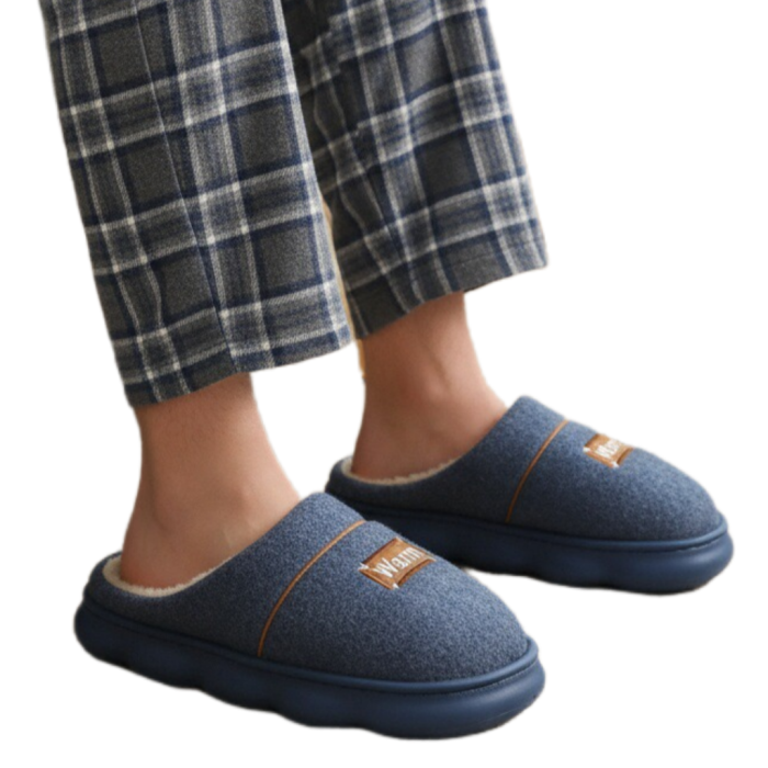 Papuci de casa pufosi A-812bleumarin [2]