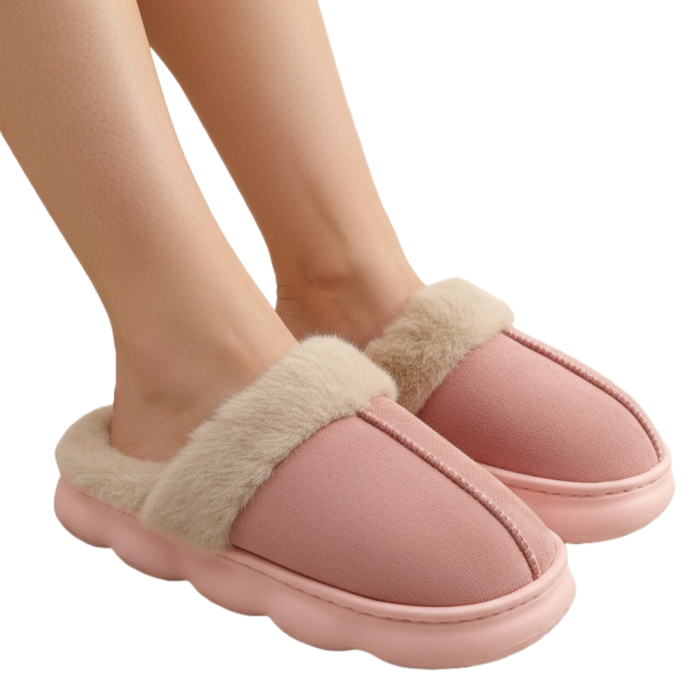 Papuci de casa pufosi A-816roz [2]