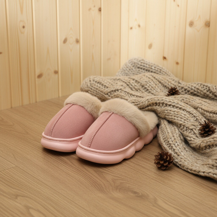 Papuci de casa pufosi A-816roz [16]