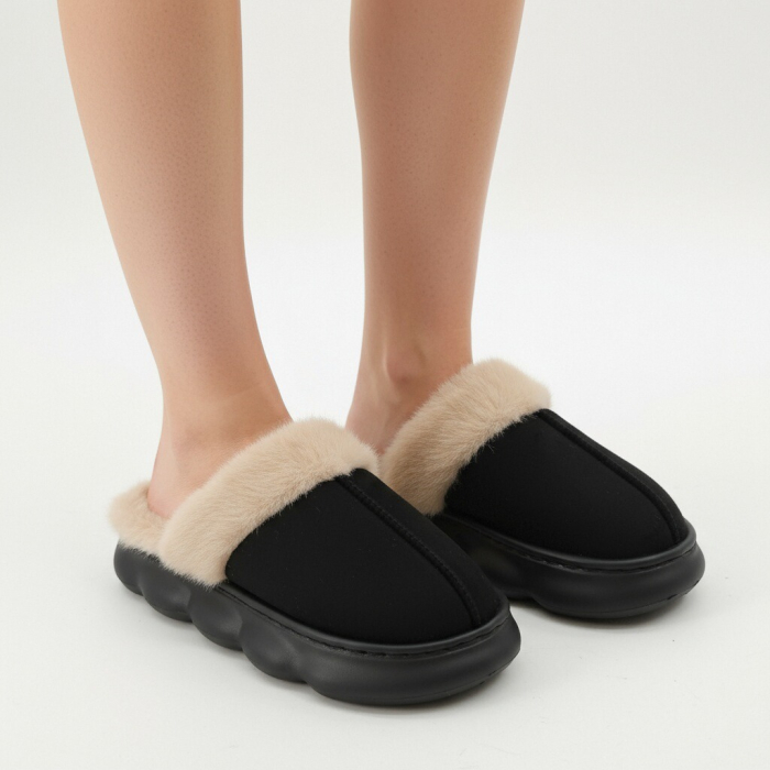 Papuci de casa pufosi A-816negru [15]