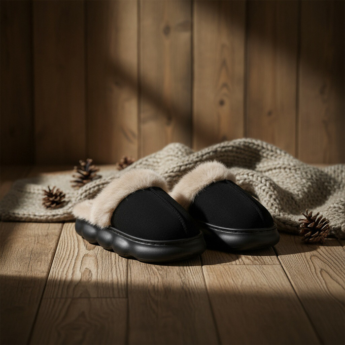 Papuci de casa pufosi A-816negru [13]