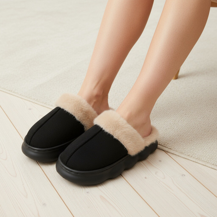 Papuci de casa pufosi A-816negru [3]