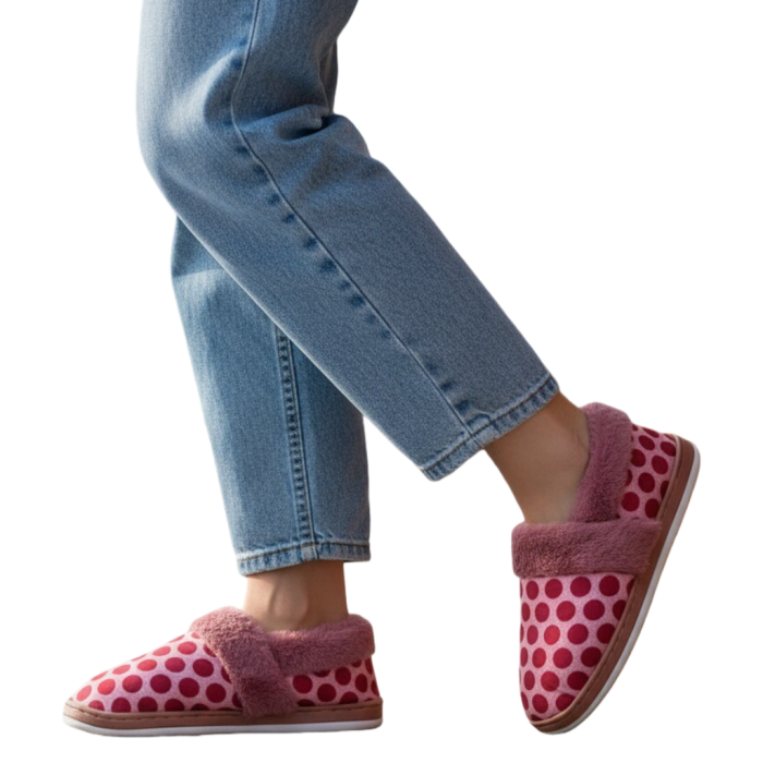 Papuci de casa pufosi L605roz [2]