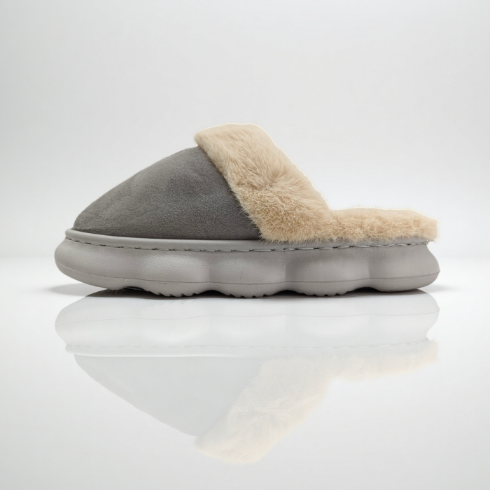 Papuci de casa pufosi A-816gri [3]