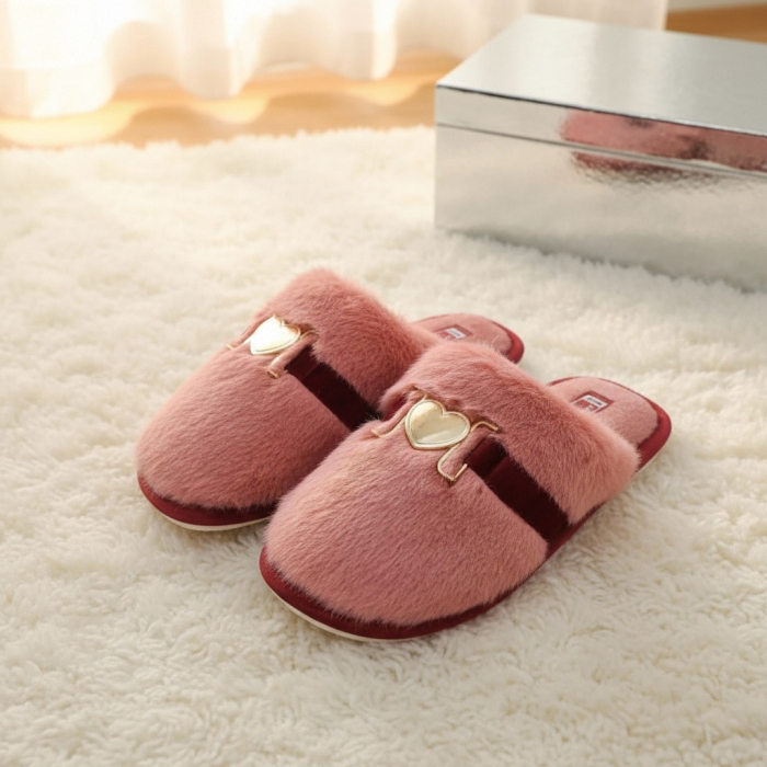 Papuci de casa pufosi WF910roz [10]