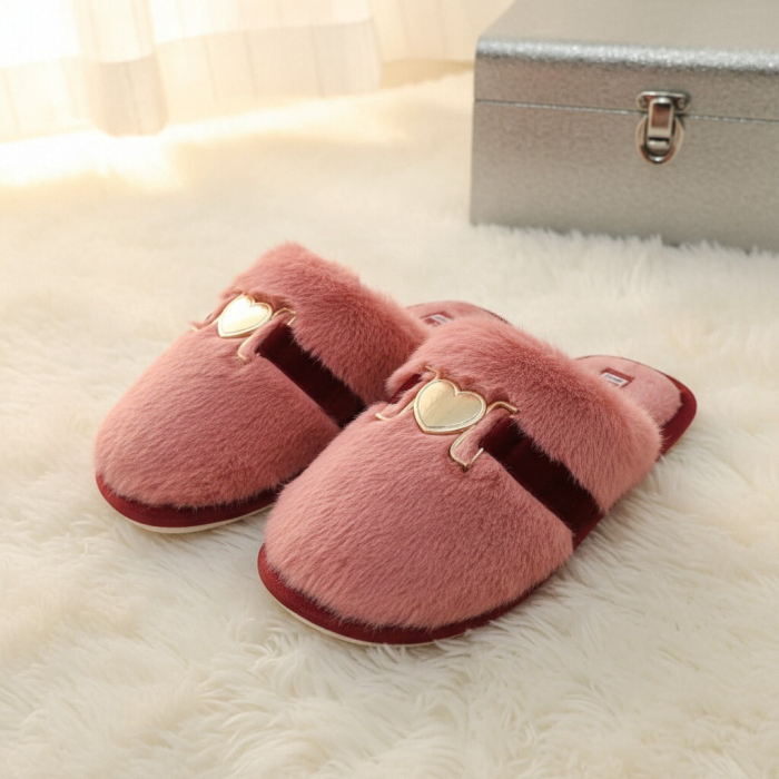 Papuci de casa pufosi WF910roz [8]