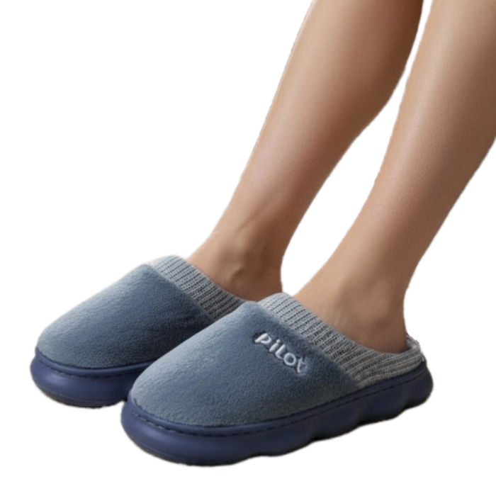 Papuci de casa pufosi A-821albastru [2]