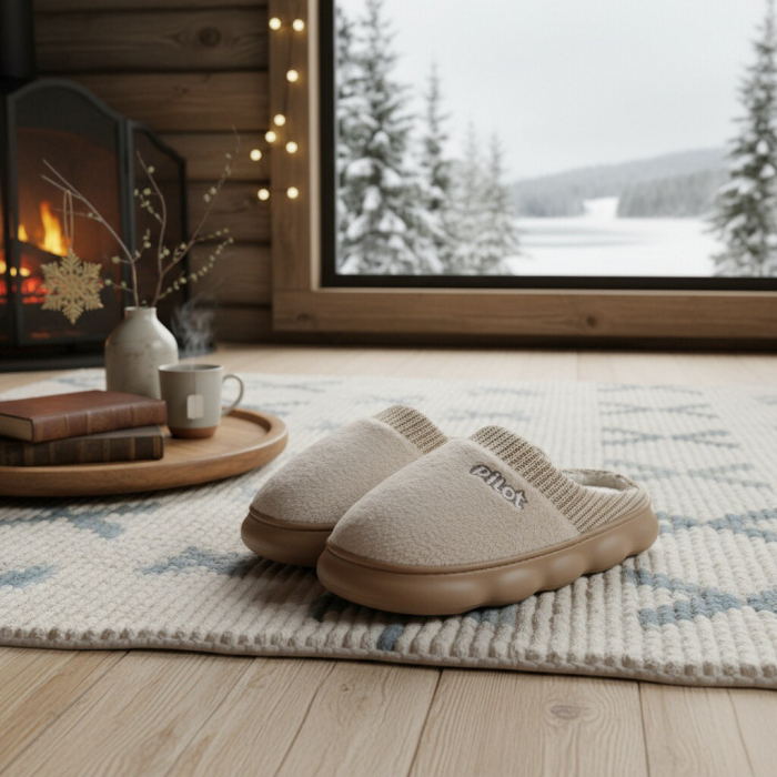 Papuci de casa pufosi A-821bej [7]