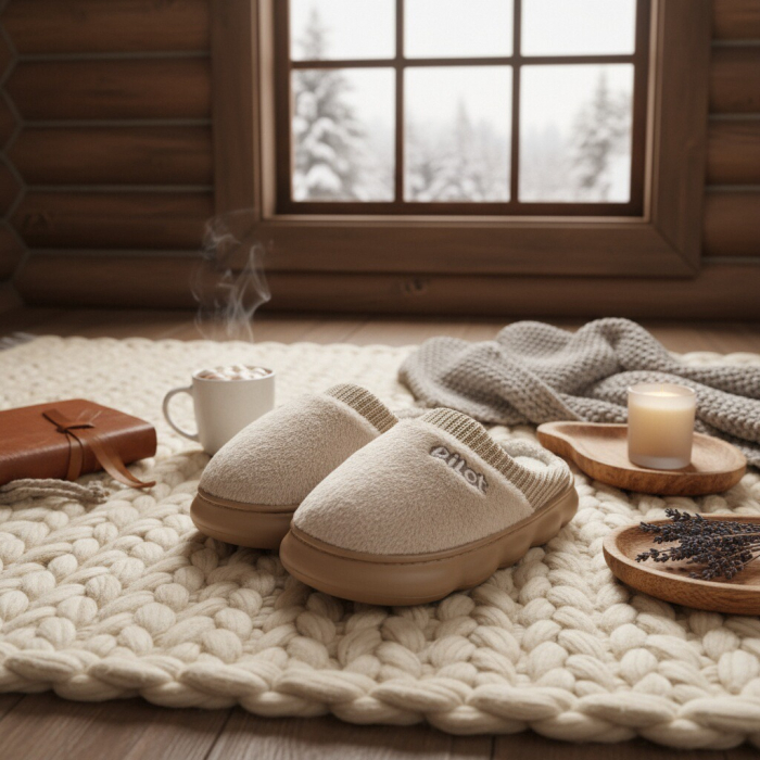 Papuci de casa pufosi A-821bej [10]