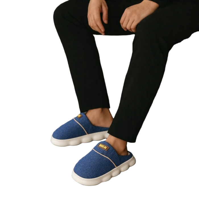 Papuci de casa pufosi A-840bleumarin [4]