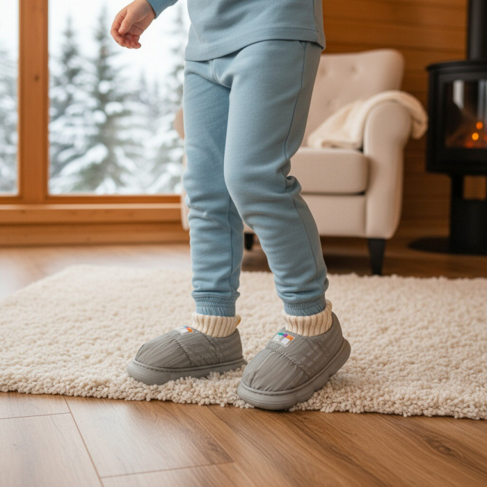 Papuci captusiti din bumbac 43079D-85gri [1]