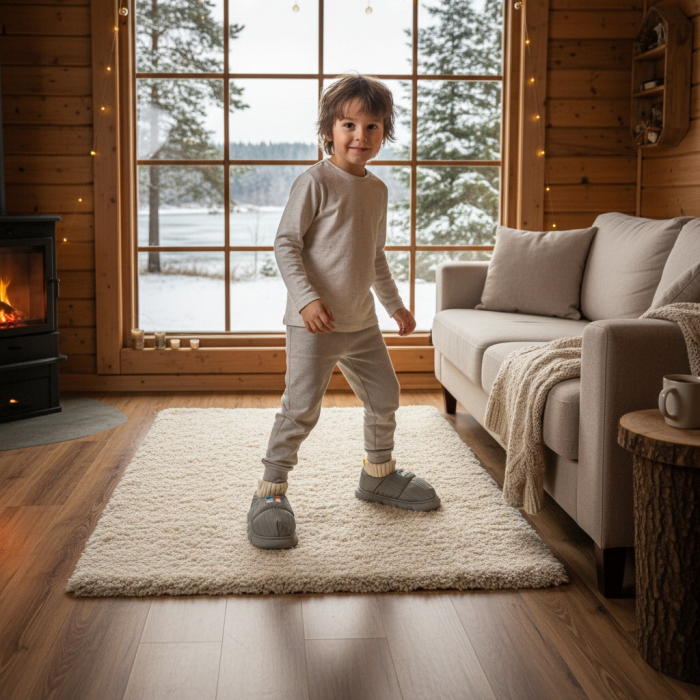 Papuci captusiti din bumbac 43079B-85gri [5]