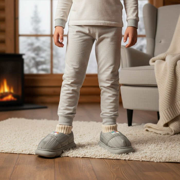 Papuci captusiti din bumbac 43079D-85gri [6]