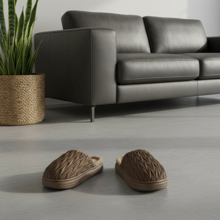 Papuci de casa pufosi D365maro [5]