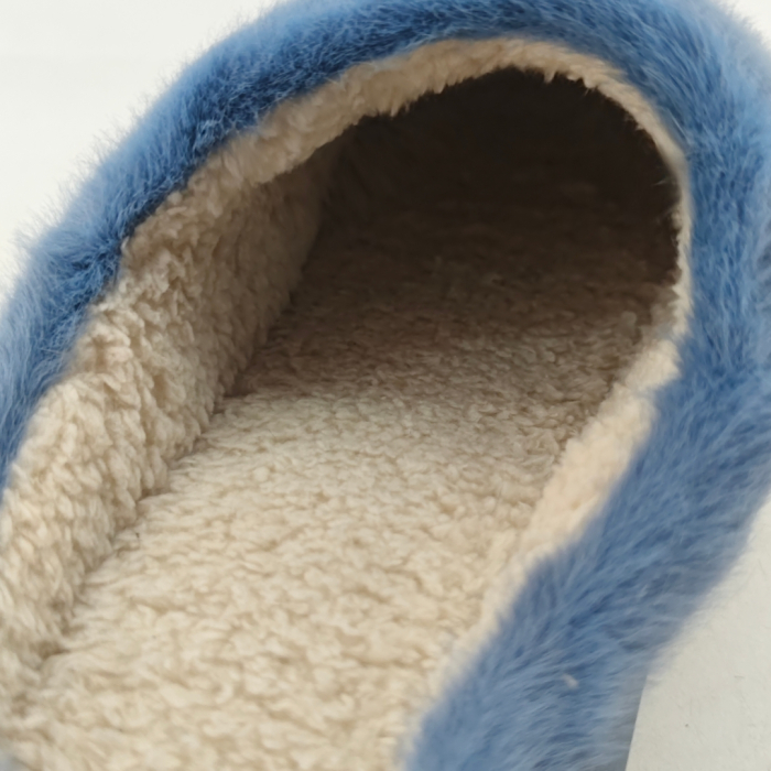 Papuci de casa pufosi D367albastru [6]