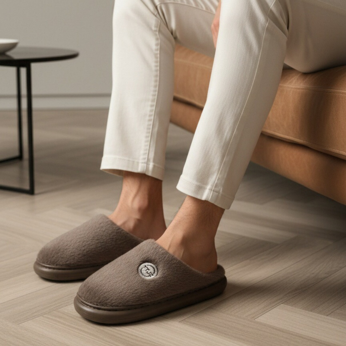 Papuci de casa pufosi D367maro [4]