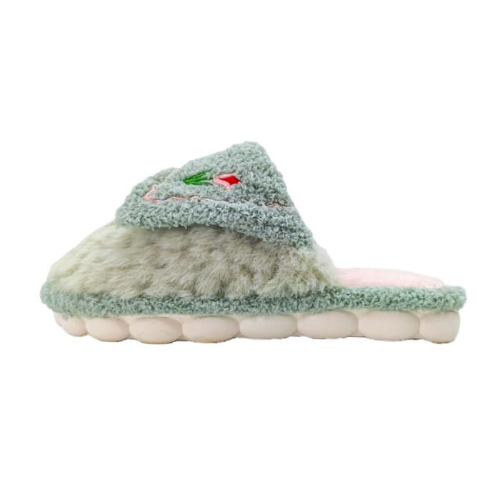 Papuci de casa pufosi F-11verde [2]
