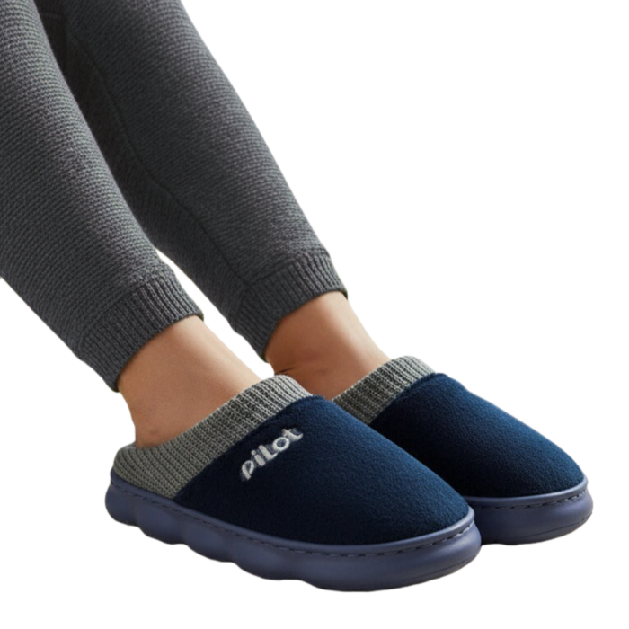 Papuci de casa pufosi A-821bleumarin [2]