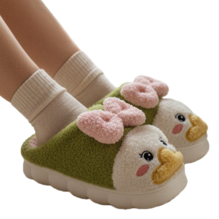 Papuci de casa pufosi F-23verde [2]