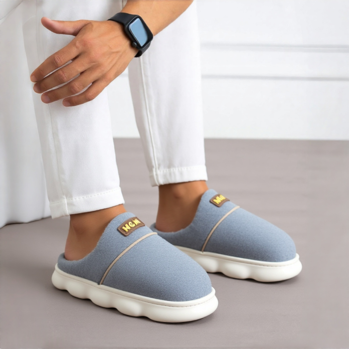 Papuci de casa pufosi A-840gri [4]