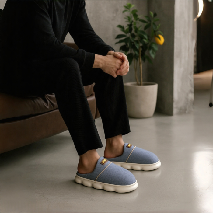 Papuci de casa pufosi A-840gri [5]