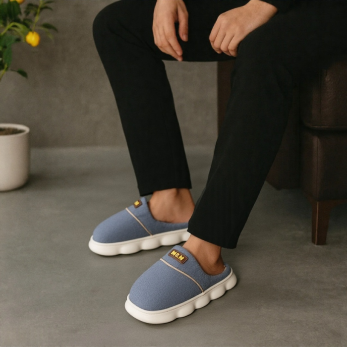 Papuci de casa pufosi A-840gri [1]