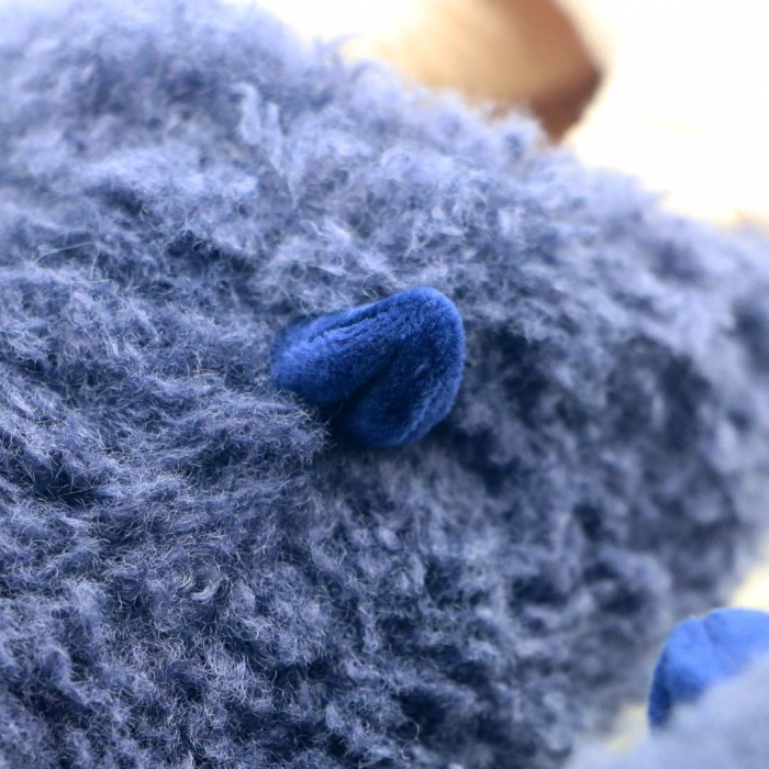 Papuci de casa pufosi H46bleumarin [4]