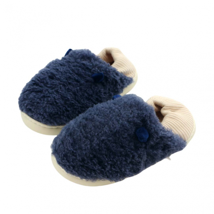 Papuci de casa pufosi H46bleumarin [1]
