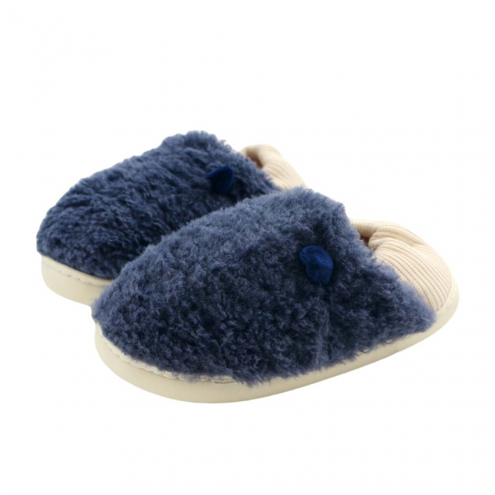 Papuci de casa pufosi H46bleumarin [3]