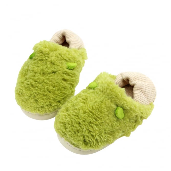 Papuci de casa pufosi H46verde [3]