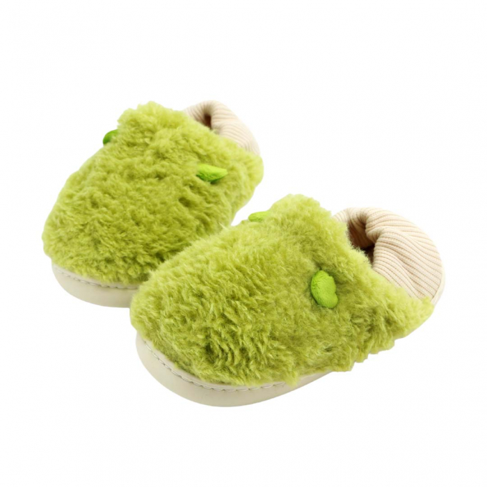 Papuci de casa pufosi H46verde [1]