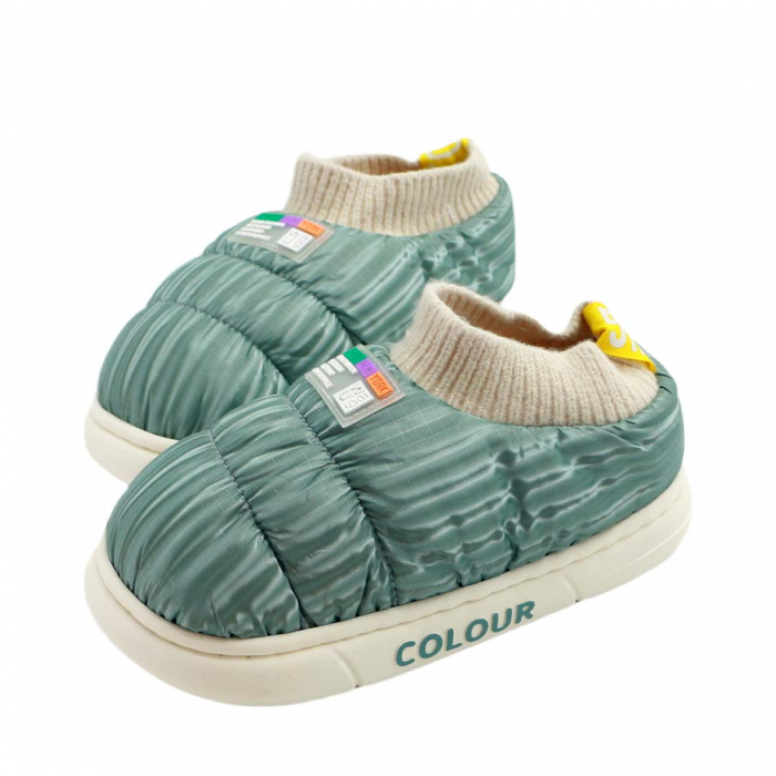 Papuci captusiti din bumbac 43079D-58verde [7]