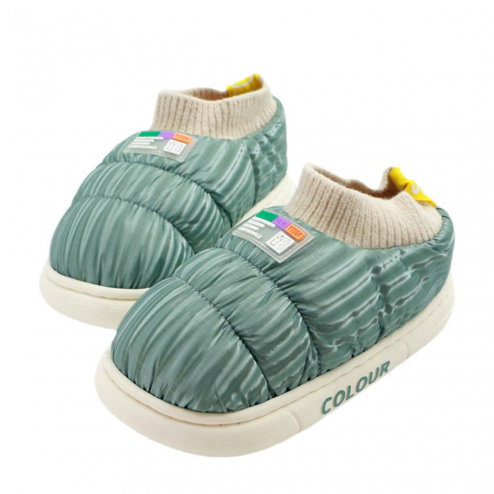 Papuci captusiti din bumbac 43079D-58verde [6]