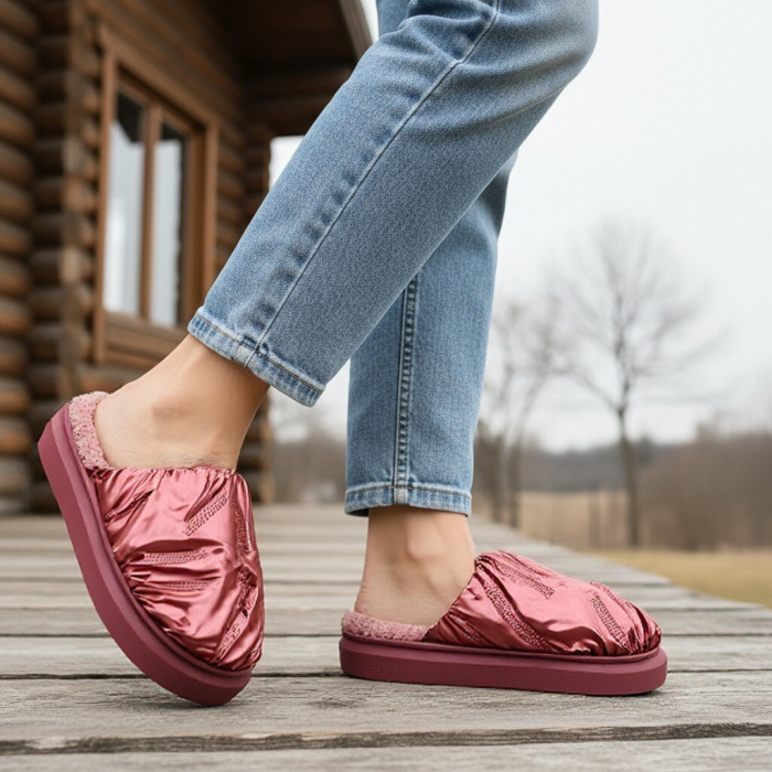 Papuci de casa pufosi L673roz [1]