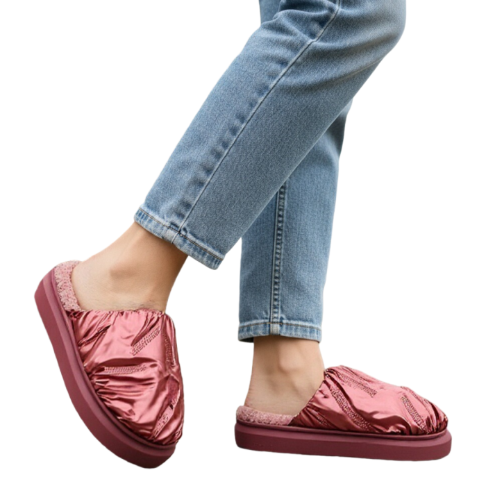 Papuci de casa pufosi L673roz [2]