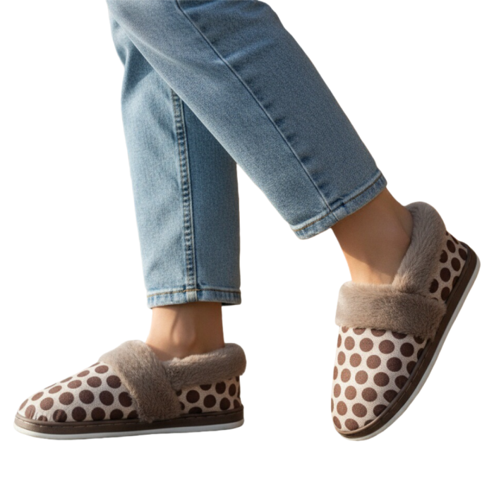 Papuci de casa pufosi L605maro [2]