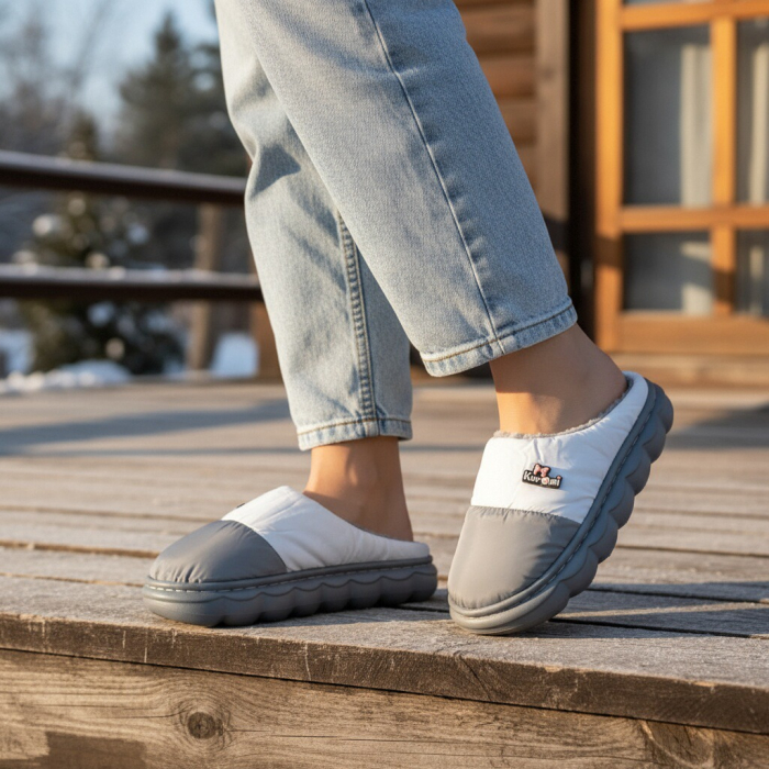 Papuci de casa pufosi L666gri [7]