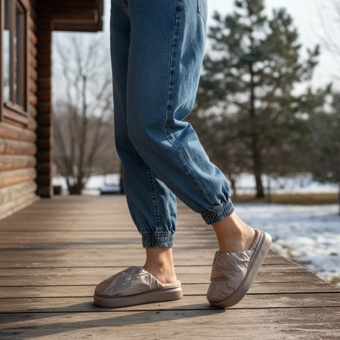 Papuci de casa pufosi L673maro [8]