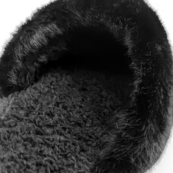 Papuci de casa pufosi L689negru [8]