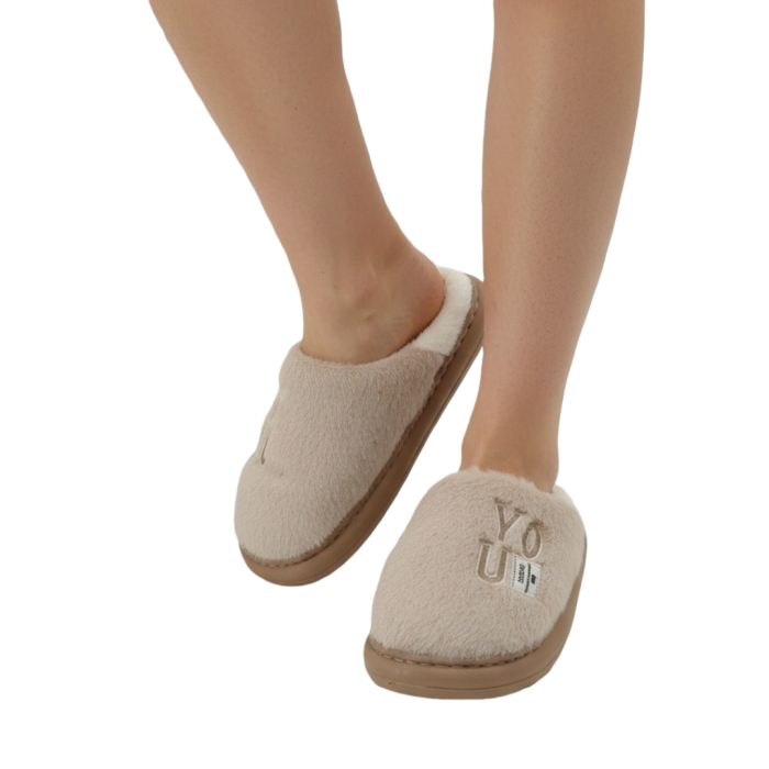 Papuci de casa pufosi L707bej [2]