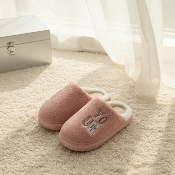 Papuci de casa pufosi L707roz inchis [6]