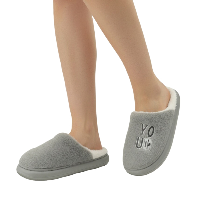 Papuci de casa pufosi L707gri [2]