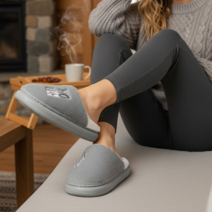 Papuci de casa pufosi L707gri [5]