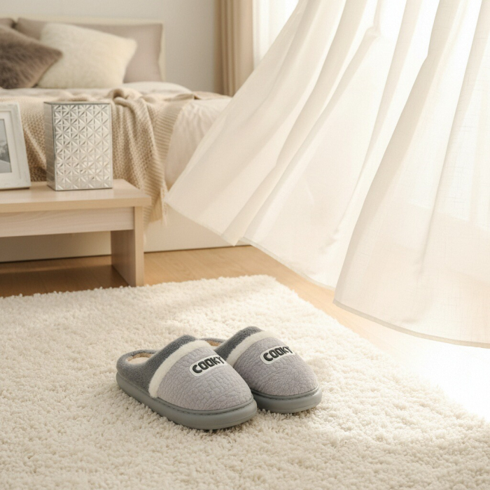 Papuci de casa pufosi L709gri [7]