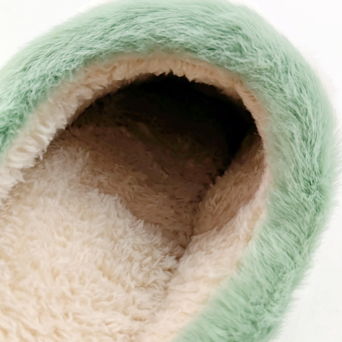 Papuci de casa pufosi L709verde [8]